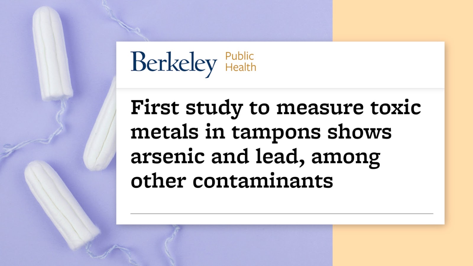 heavy metals in tampons - study